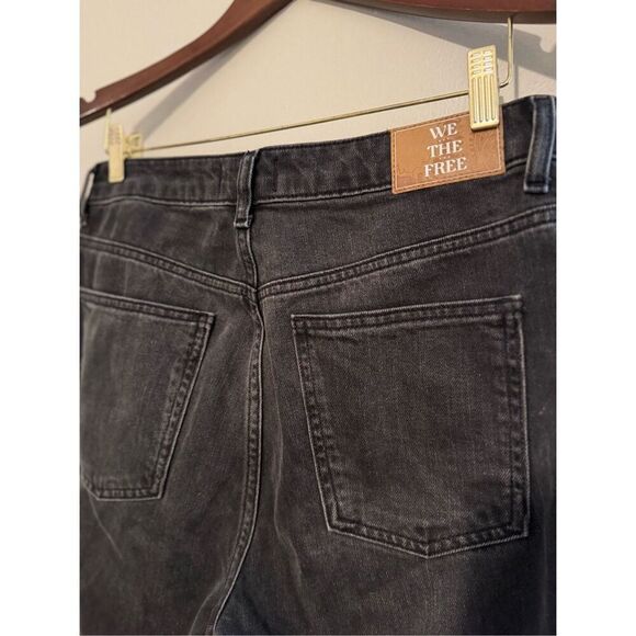 Free People We The Free The Pacifica High Rise Slim Straight Leg Black Wash Jean - Picture 5 of 9